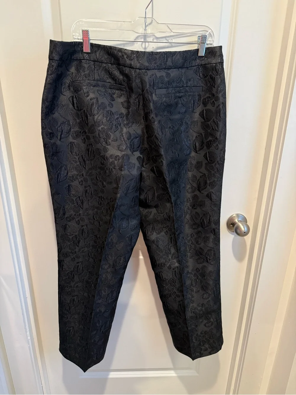 Kate Spade Black Floral Jacquard Pants Size 14